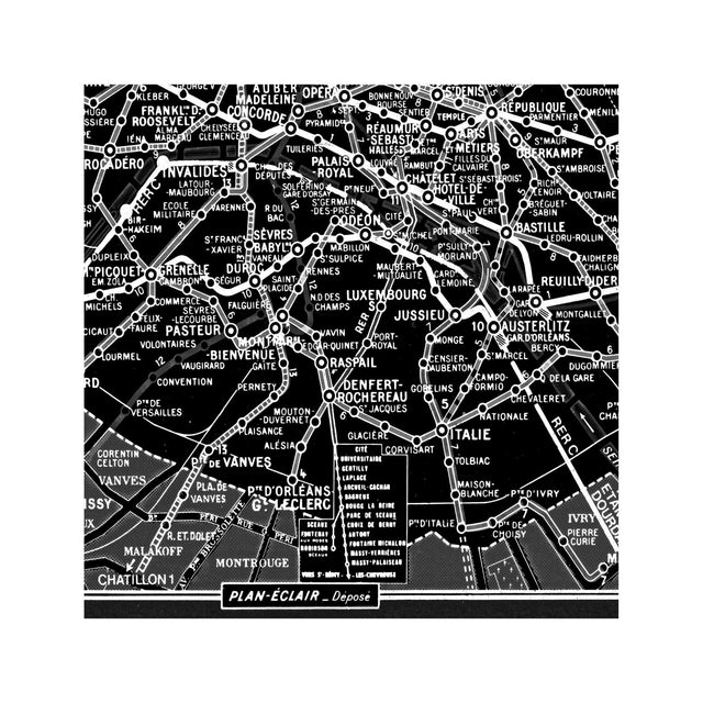 PARIS METRO Map - Foundry