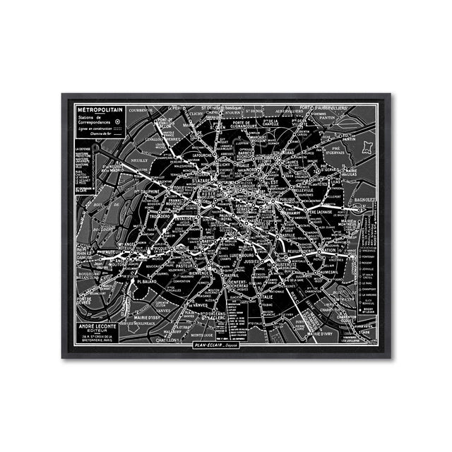 PARIS METRO Map - Foundry