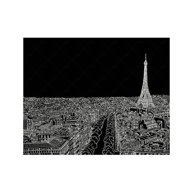 PARIS SKYLINE Illustration - Foundry
