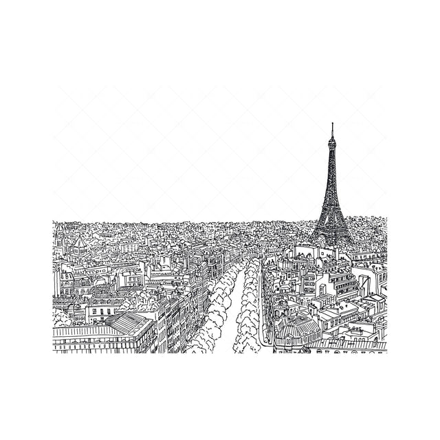 PARIS SKYLINE Illustration - Foundry