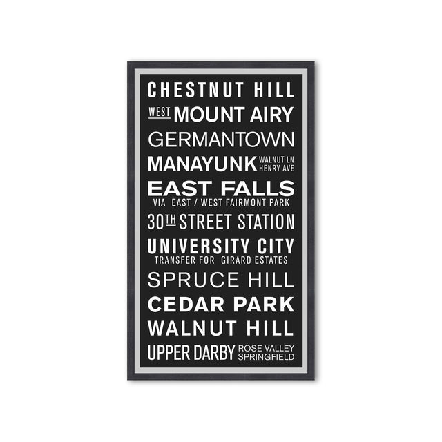 PHILADELPHIA PENNSYLVANIA Bus Scroll - CHESTNUT HILL - Foundry