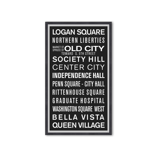 PHILADELPHIA PENNSYLVANIA Bus Scroll - LOGAN SQUARE - Foundry