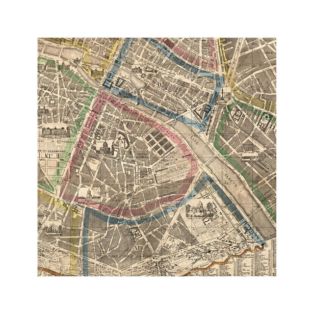 PLAN GARANTI - COMPLETE of le GUIDE DANS PARIS, Circa 1867 - Foundry
