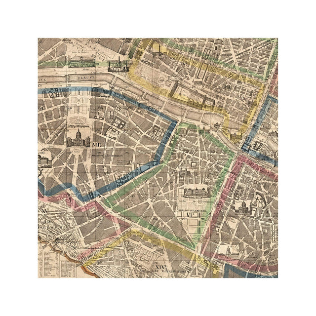PLAN GARANTI - COMPLETE of le GUIDE DANS PARIS, Circa 1867 - Foundry