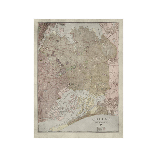 QUEENS New York Map - Foundry
