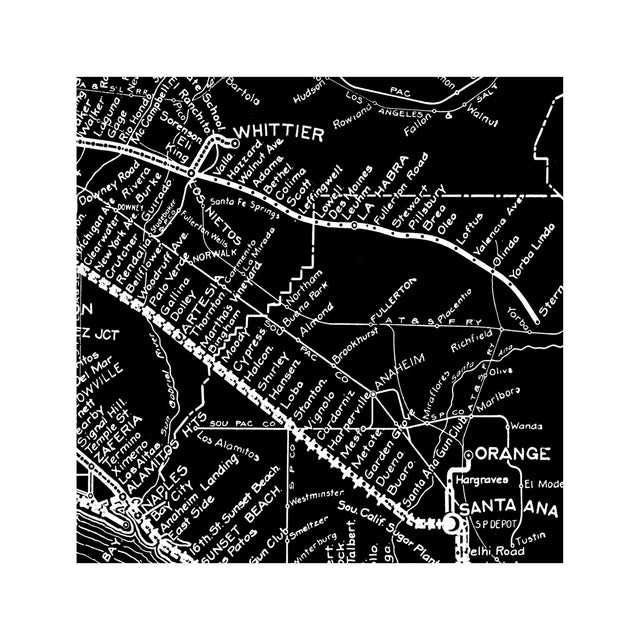 ROUTE MAP of the PACIFIC ELECTRIC RAILWAY - LOS ANGELES and VICINITY - Foundry