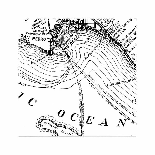 ROUTE MAP of the PACIFIC ELECTRIC RAILWAY - LOS ANGELES and VICINITY - Foundry