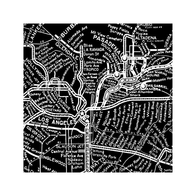 ROUTE MAP of the PACIFIC ELECTRIC RAILWAY - LOS ANGELES and VICINITY - Foundry