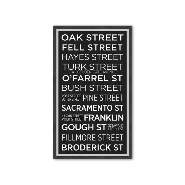 SAN FRANCISCO Bus Scroll - OAK STREET - Foundry