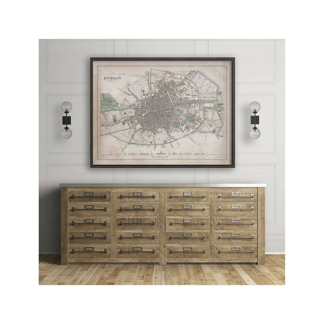 SDUK MAP of DUBLIN, Ireland, Circa 1800s - Foundry