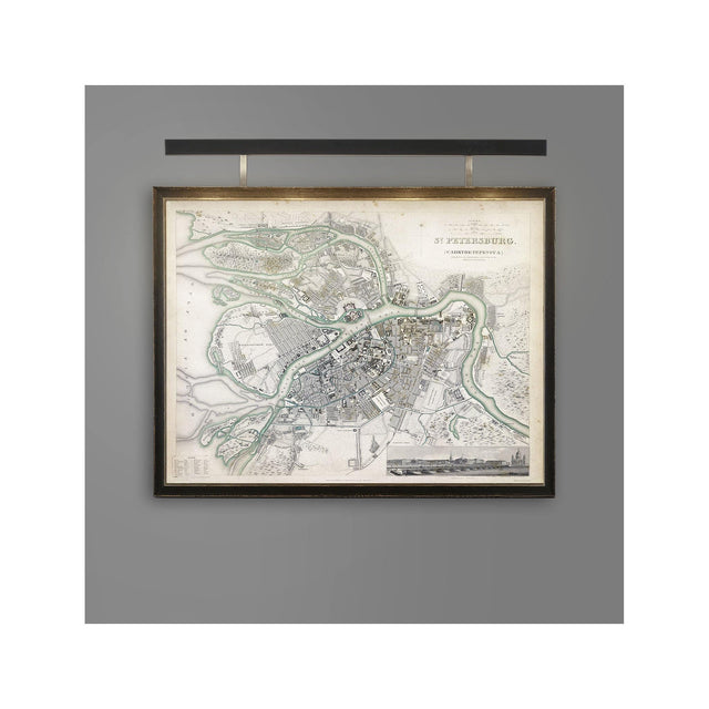 SDUK MAP of ST. PETERSBURG, Russia, Circa 1800s - Foundry