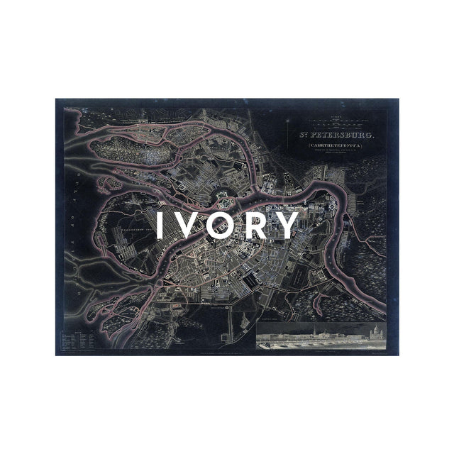 SDUK MAP of ST. PETERSBURG, Russia, Circa 1800s - Foundry