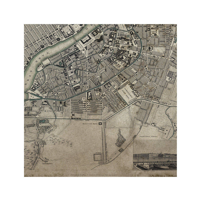 SDUK MAP of ST. PETERSBURG, Russia, Circa 1800s - Foundry