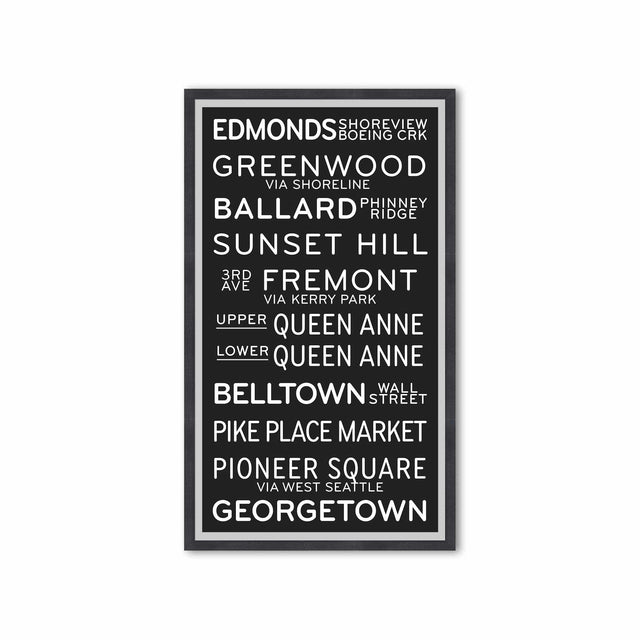 SEATTLE WASHINGTON Bus Scroll - EDMONDS - Foundry
