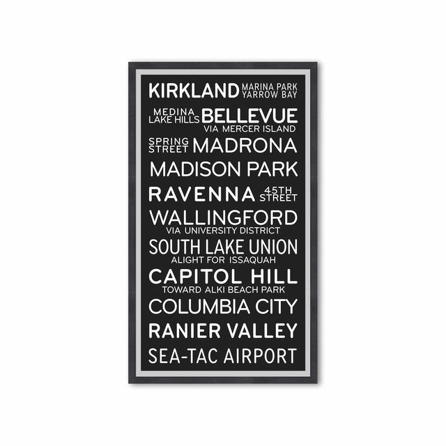 SEATTLE WASHINGTON Bus Scroll - KIRKLAND - Foundry