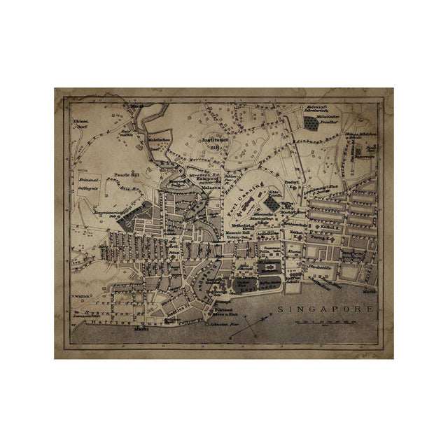 SINGAPORE - MAP of 1897 - Foundry