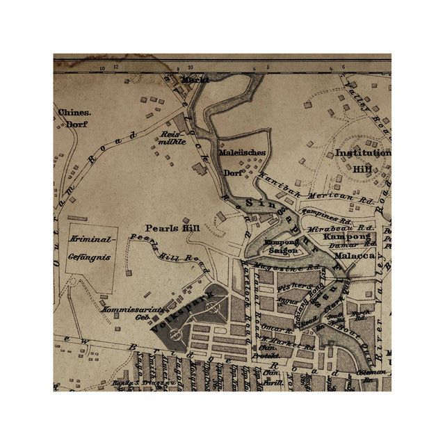 SINGAPORE - MAP of 1897 - Foundry