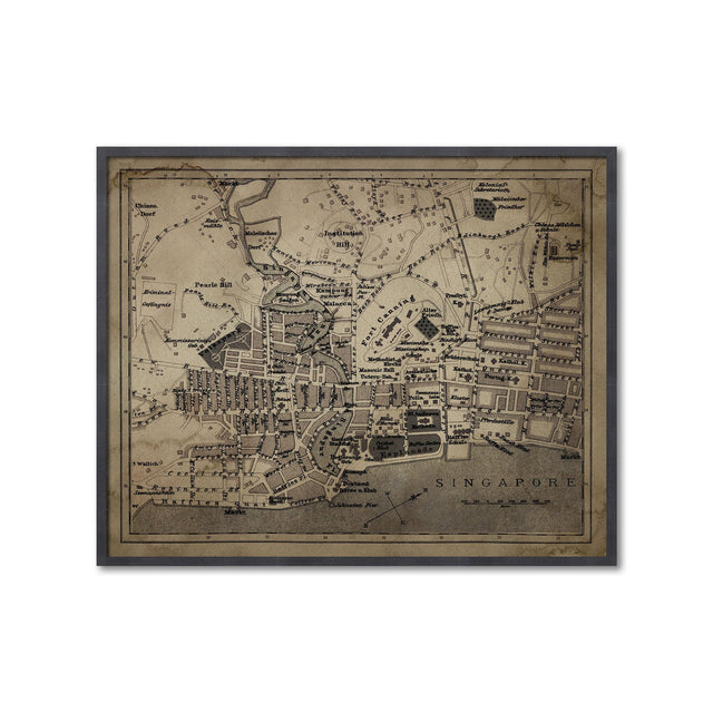 SINGAPORE - MAP of 1897 - Foundry