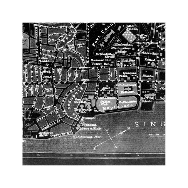 SINGAPORE - MAP of 1897 - Foundry