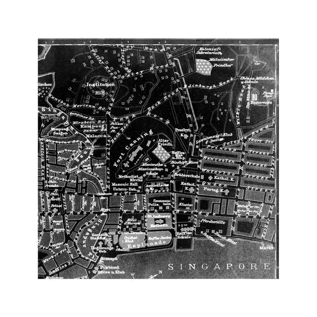 SINGAPORE - MAP of 1897 - Foundry