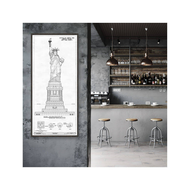 STATUE OF LIBERTY Elevation - Foundry