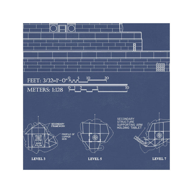 STATUE OF LIBERTY Elevation - Foundry