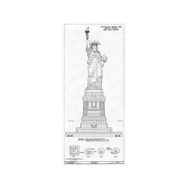 STATUE OF LIBERTY Elevation - Foundry