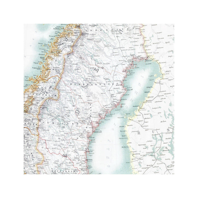 SWEDEN & NORWAY (Scandinavia) Map - Foundry