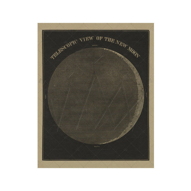 TELESCOPIC VIEWS of the MOON, Circa 1850s - The New Moon - Foundry