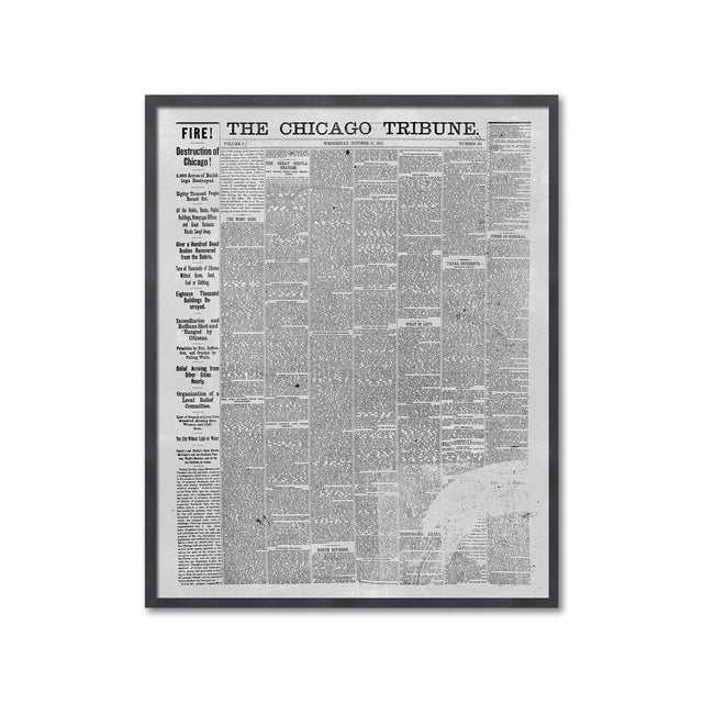 The CHICAGO TRIBUNE - GREAT FIRE, 1871 - Foundry