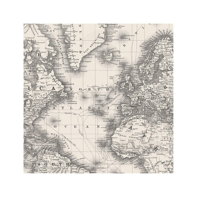THE WORLD MAP, Circa 1852 - Foundry