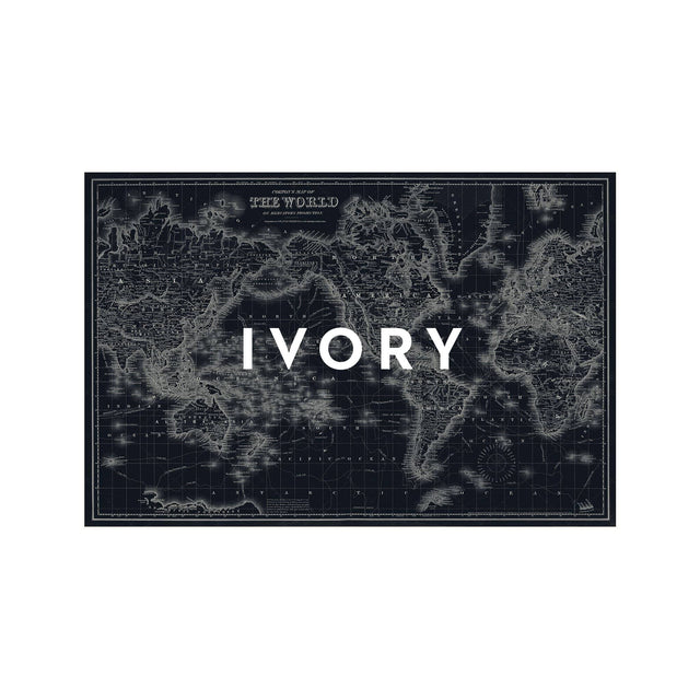 THE WORLD MAP, Circa 1852 - Foundry