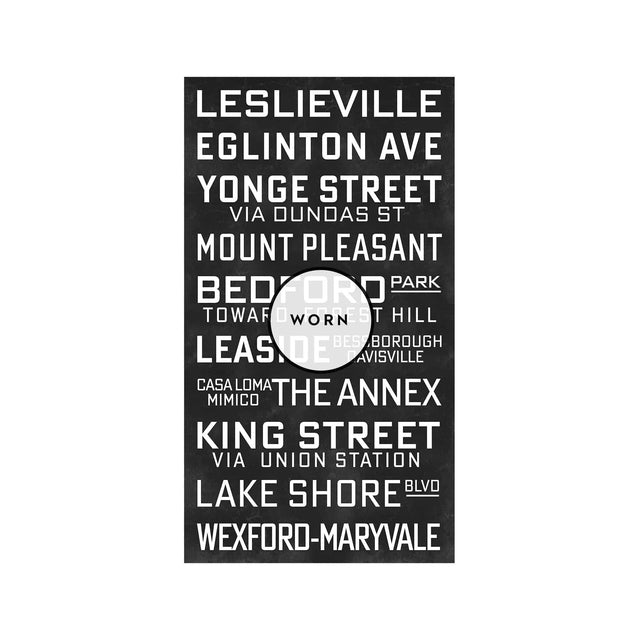 TORONTO CANADA Bus Scroll - LESLIEVILLE - Foundry