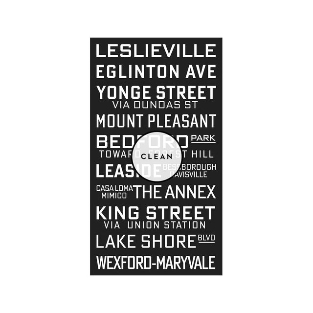 TORONTO CANADA Bus Scroll - LESLIEVILLE - Foundry