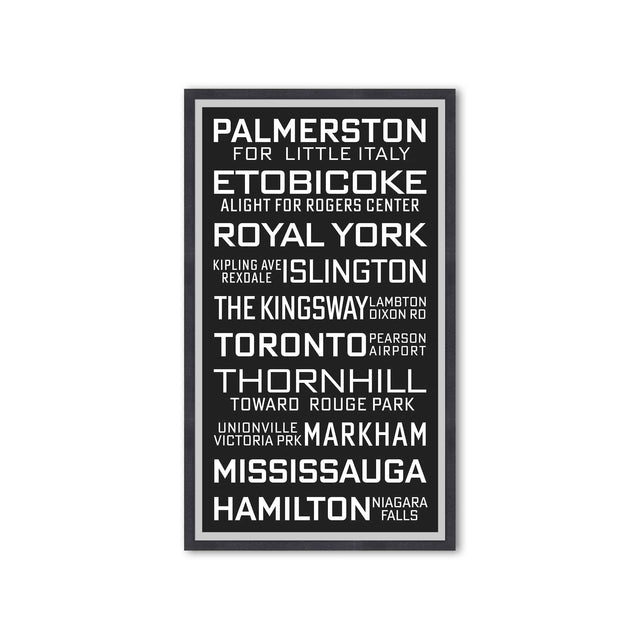 TORONTO CANADA Bus Scroll - PALMERSTON - Foundry