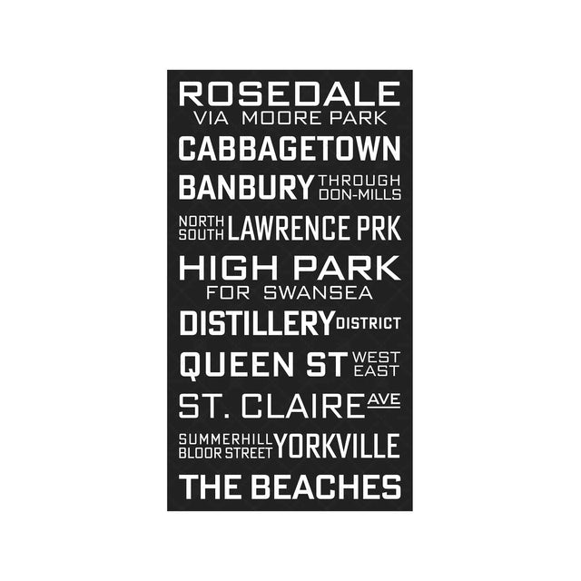 TORONTO CANADA Bus Scroll - ROSEDALE - Foundry