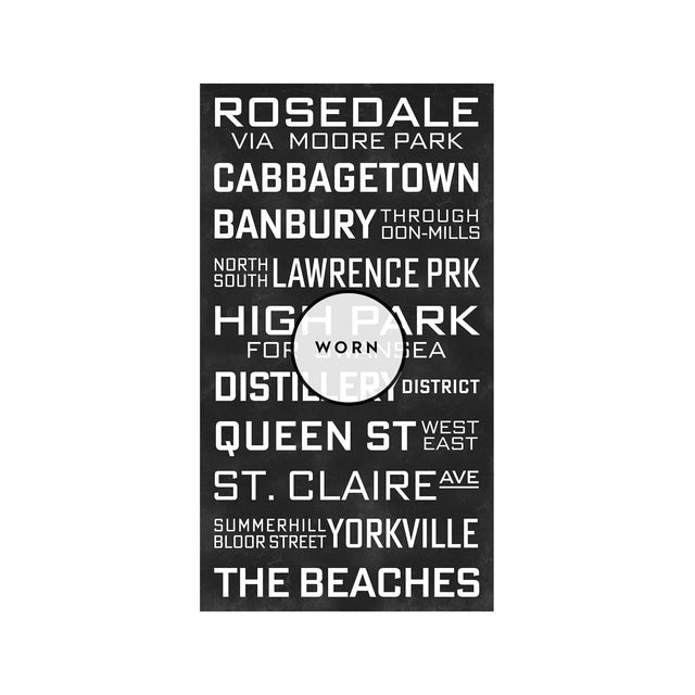 TORONTO CANADA Bus Scroll - ROSEDALE - Foundry
