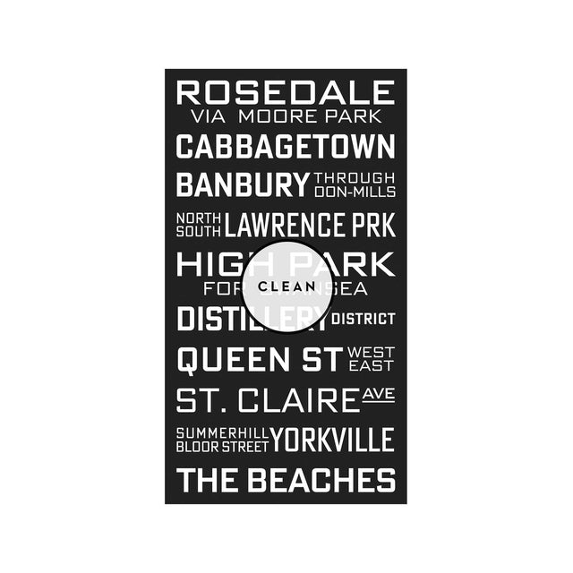 TORONTO CANADA Bus Scroll - ROSEDALE - Foundry