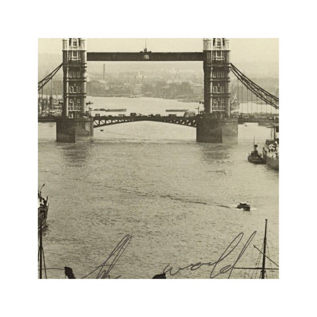 TOWER BRIDGE & TOWER of LONDON Postcard, 1945 - Foundry