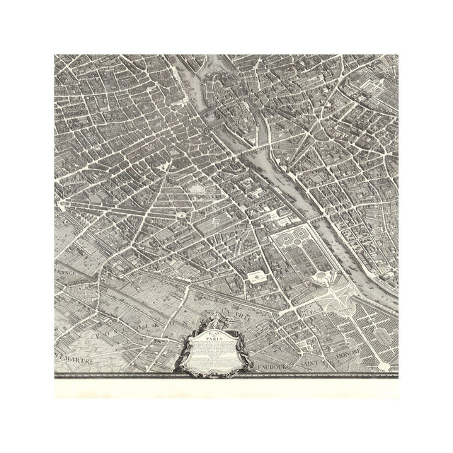 Turgot's 1739 PLAN de PARIS MAP - Foundry