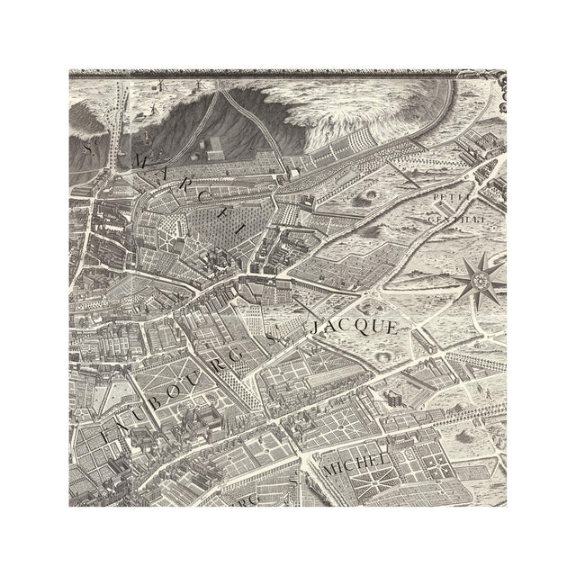 Turgot's 1739 PLAN de PARIS MAP - Foundry