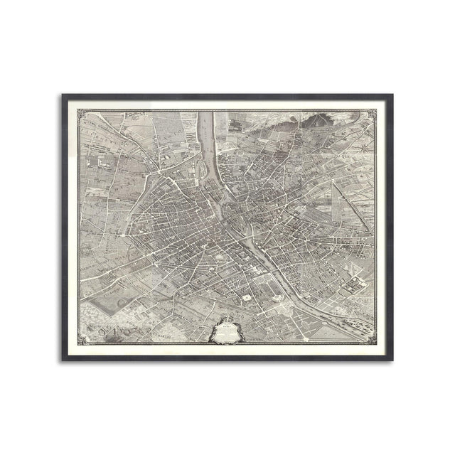 Turgot's 1739 PLAN de PARIS MAP - Foundry