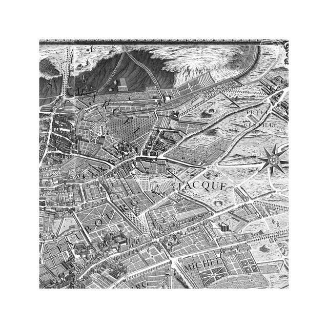 Turgot's 1739 PLAN de PARIS MAP - Foundry