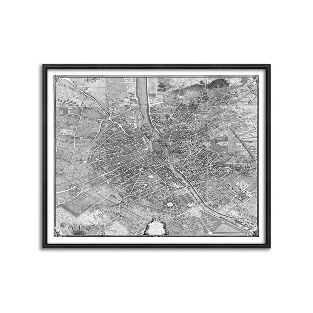 Turgot's 1739 PLAN de PARIS MAP - Foundry
