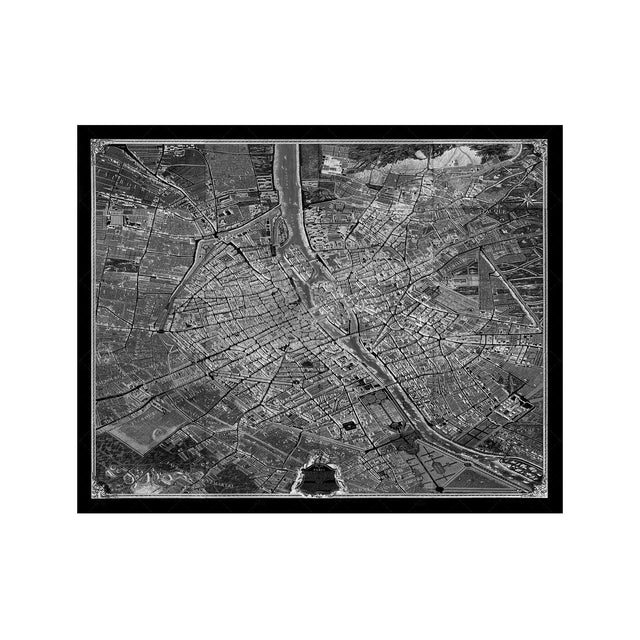 Turgot's 1739 PLAN de PARIS MAP - Foundry