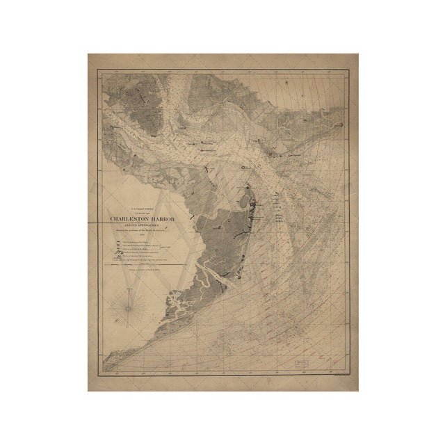 U.S. Coast Survey - CHARLESTON HARBOR, 1861 - Foundry