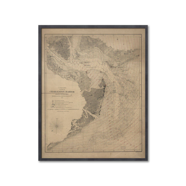 U.S. Coast Survey - CHARLESTON HARBOR, 1861 - Foundry