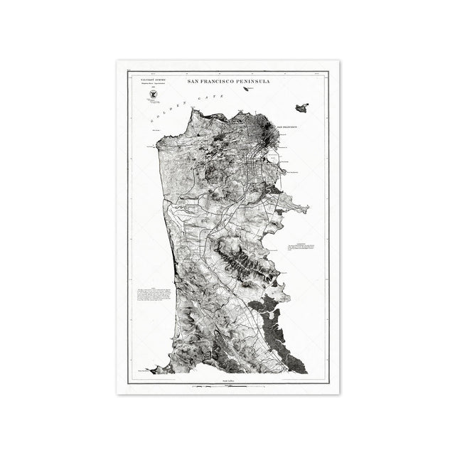 U.S. Coast Survey - SAN FRANCISCO PENINSULA, 1869 - Foundry