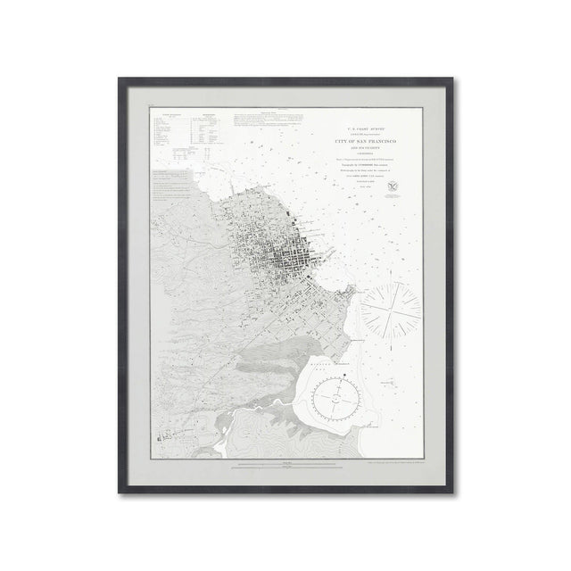 U.S. Coast Survey - SAN FRANCISCO & VICINITY, 1853 - Foundry