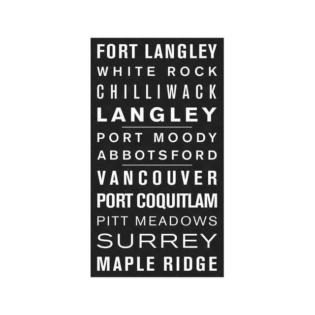 VANCOUVER CANADA Bus Scroll - FORT LANGLEY - Foundry